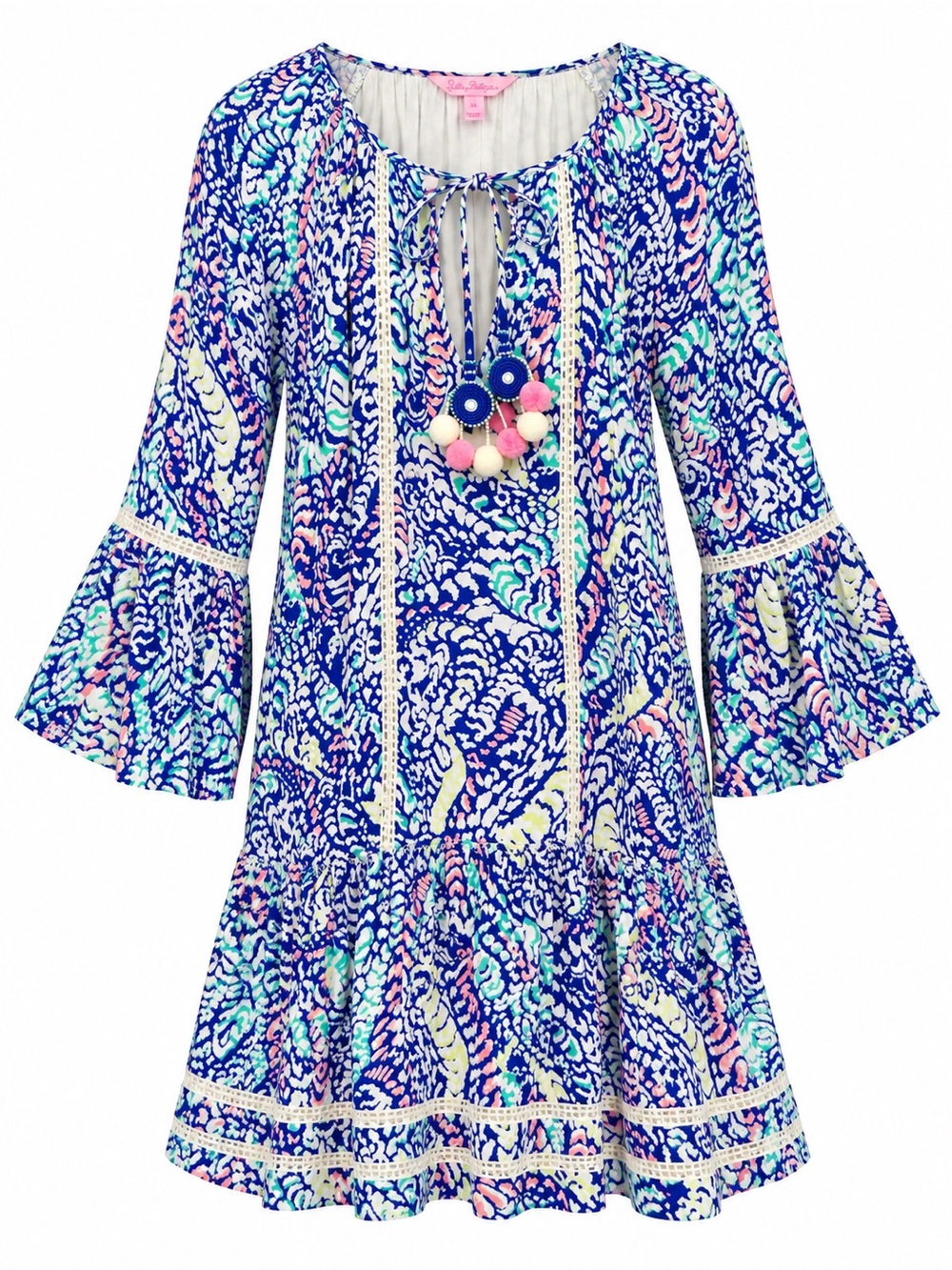 Lilly Pulitzer Percilla Tunic Dress Blue Grotto Move It or Lose It XL